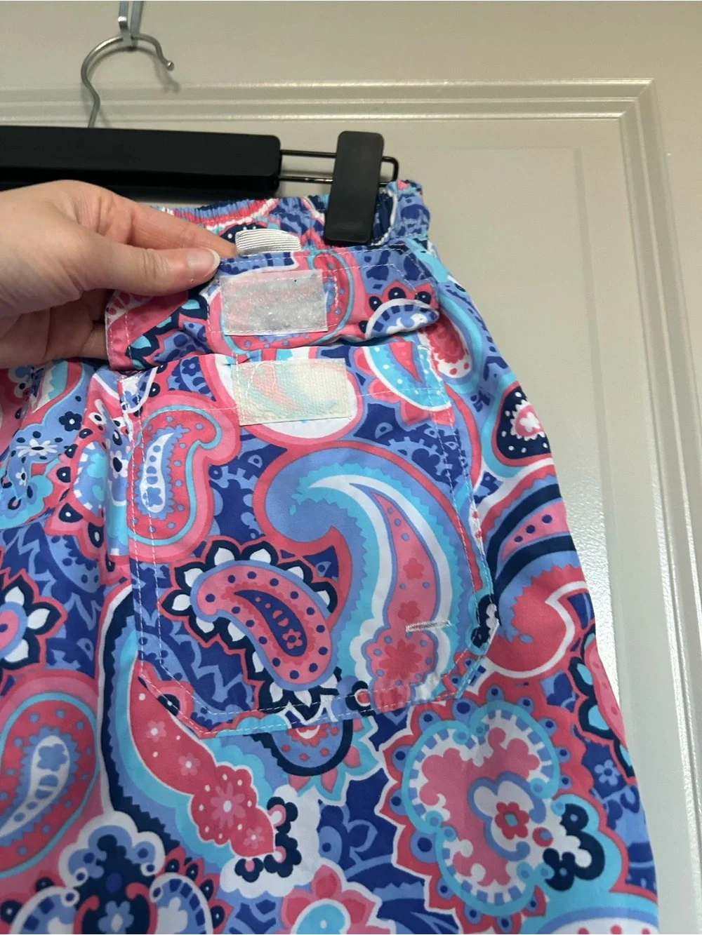 Set of 2 Men's Coral Pink Starfish and Paisley SwimTrunks by 98 Coast Ave